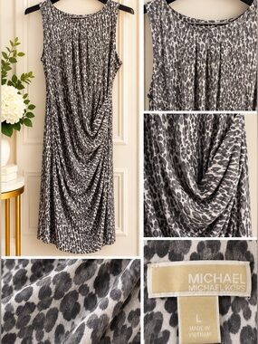 Women’s Michael Kors, size L, faux wrap dress. Smoke free home.